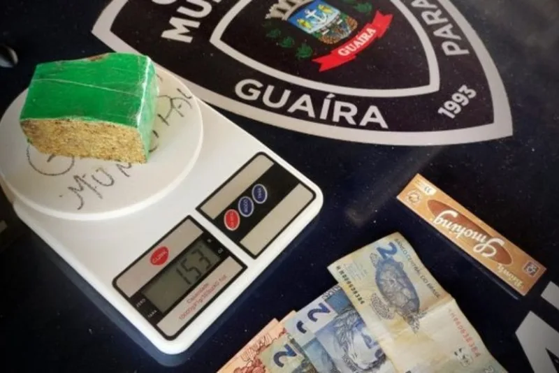 Guarda Municipal de Guaíra prende dois jovens por tráfico de drogas