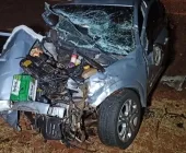 Acidente grave deixa dois homens presos às ferragens na PR-585 em Toledo