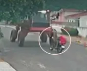Dupla de moto passa por baixo de pulverizador agrícola e carona acaba perdendo a vida