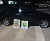 Civic roubado no DF é apreendido com 127 kg de drogas em Guaíra