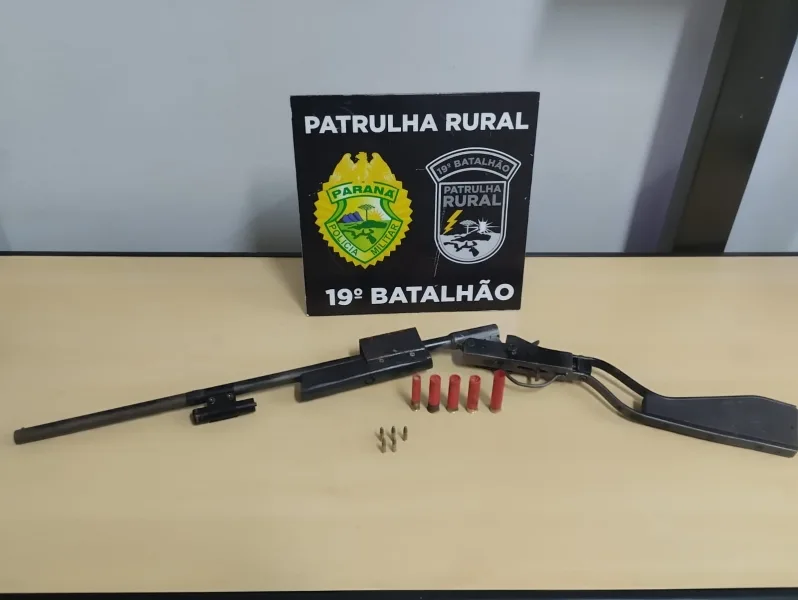 Patrulha Rural prende homem com arma artesanal e munições, em Marechal Rondon