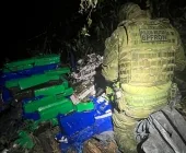 Polícia localiza carga de drogas e cigarros em meio à mata, em Guaíra