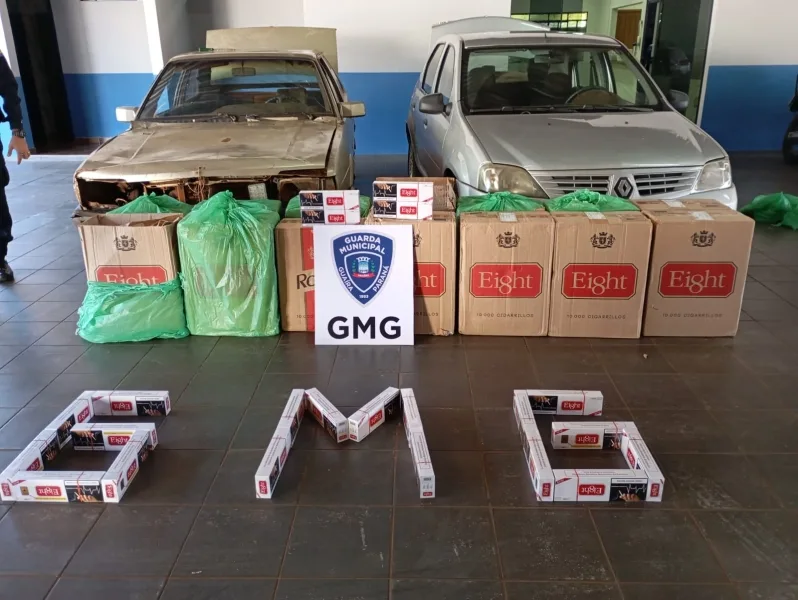 GM apreende dois carros carregados com cigarros em Guaíra
