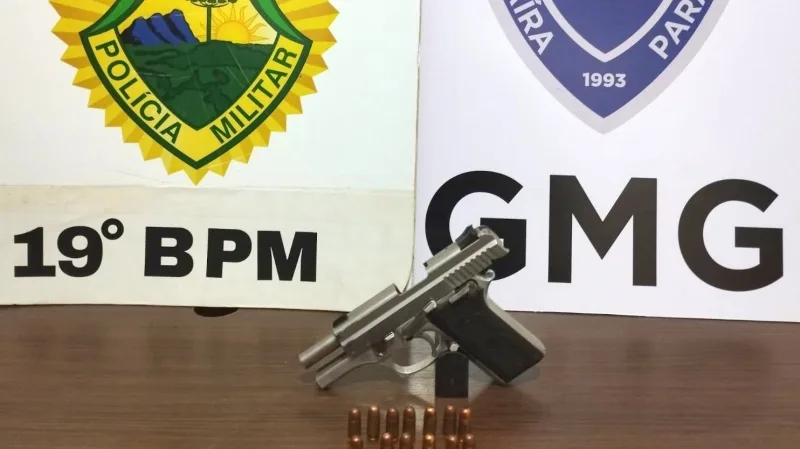 PM e Guarda Municipal prendem homem com pistola no interior de Guaíra