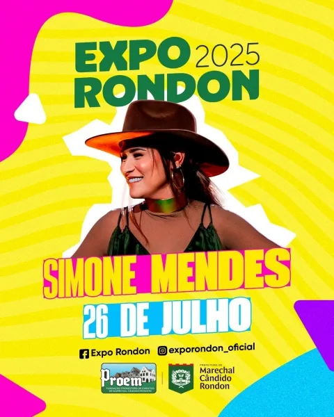 Simone Mendes é o primeiro show anunciado oficialmente para a Expo Rondon 2025