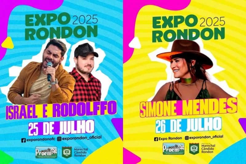 Israel e Rodolffo são confirmados na Expo Rondon 2025