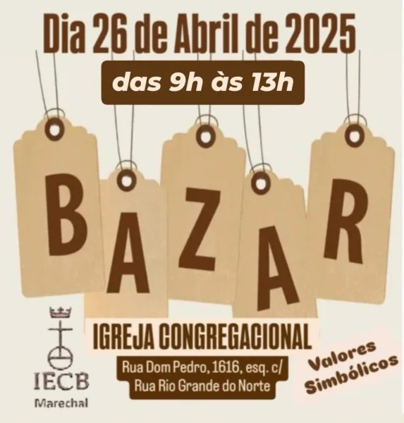 IECB realiza 13º Bazar dos Trocados no sábado, em Marechal Rondon