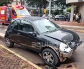 Colisão entre veículos deixa mulher ferida em Marechal Rondon