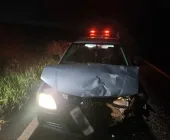 Pedestre no meio da pista causa acidente entre Marechal e Nova Santa Rosa