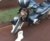 Colisão entre moto e ambulância deixa homem ferido em Toledo