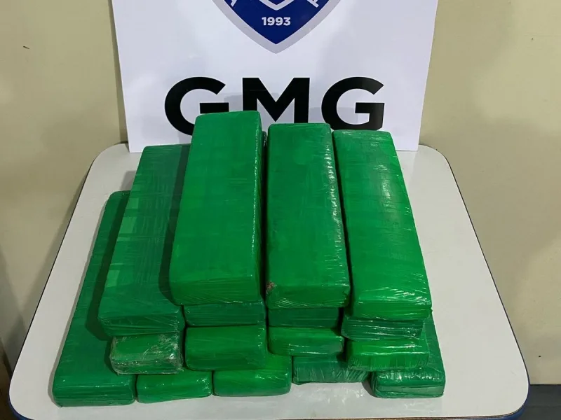 Guarda Municipal encontra 16kg de droga na lixeira da rodoviária de Guaíra