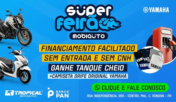 Super Feirão: Motos Yamaha 0km com tanque cheio e brindes exclusivos!