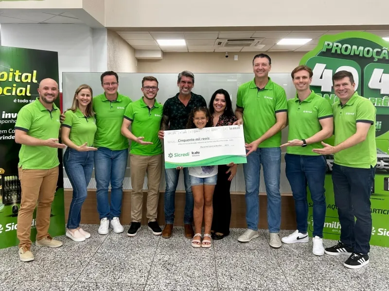 Associado do Sicredi em Marechal Rondon é premiado com R$ 50 mil na campanha 'Seguro Icatu Mais em Vida'