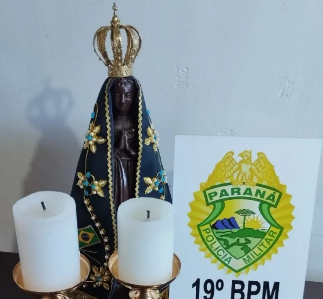 Homem é preso após furtar imagem de santa de Capela em Toledo