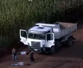 Com caminhão furtado, homem reage a prisão e é baleado pela polícia em Toledo