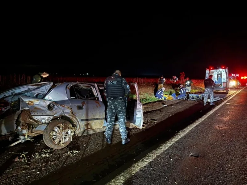 Fuga da Polícia termina em acidente com duas mortes entre Palotina e Maripá