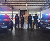 Guarda Municipal de Guaíra prende homem com caminhão carregado de cigarros