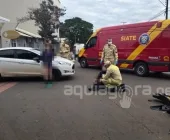 Mulher fica ferida em colisão entre patinete elétrico e carro em Marechal Rondon