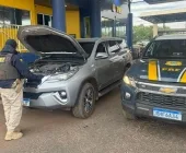 PRF recupera veículo roubado na BR-163, em Guaíra