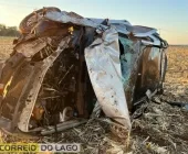 Motorista morre após capotamento de veículo entre Santa Helena e Entre Rios do Oeste