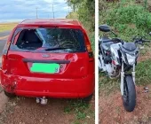 Motociclista fica ferido em acidente entre Terra Roxa e Palotina