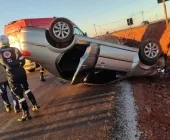 Casal fica ferido em capotamento entre Palotina e Terra Roxa