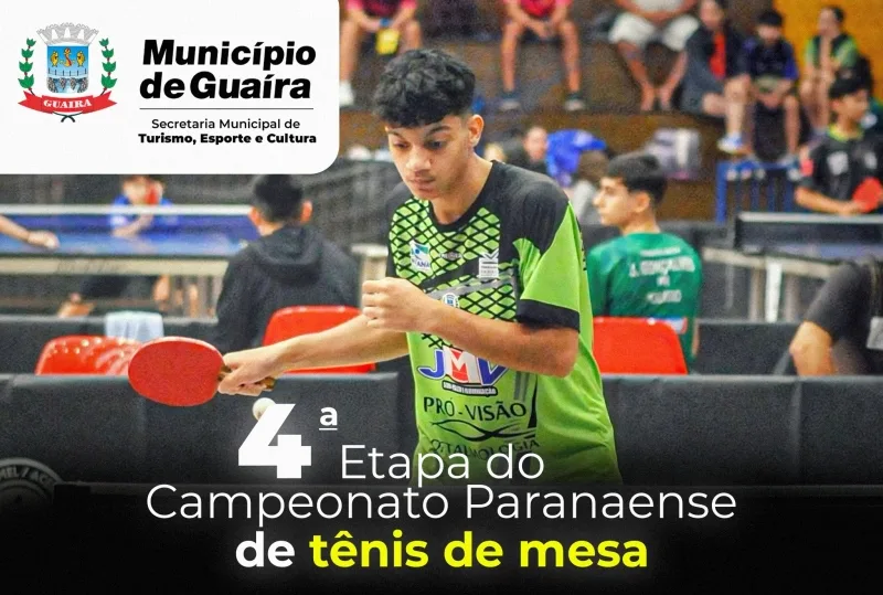 Guaíra recebe neste final de semana a 4ª etapa do Campeonato Paranaense de Tênis de Mesa