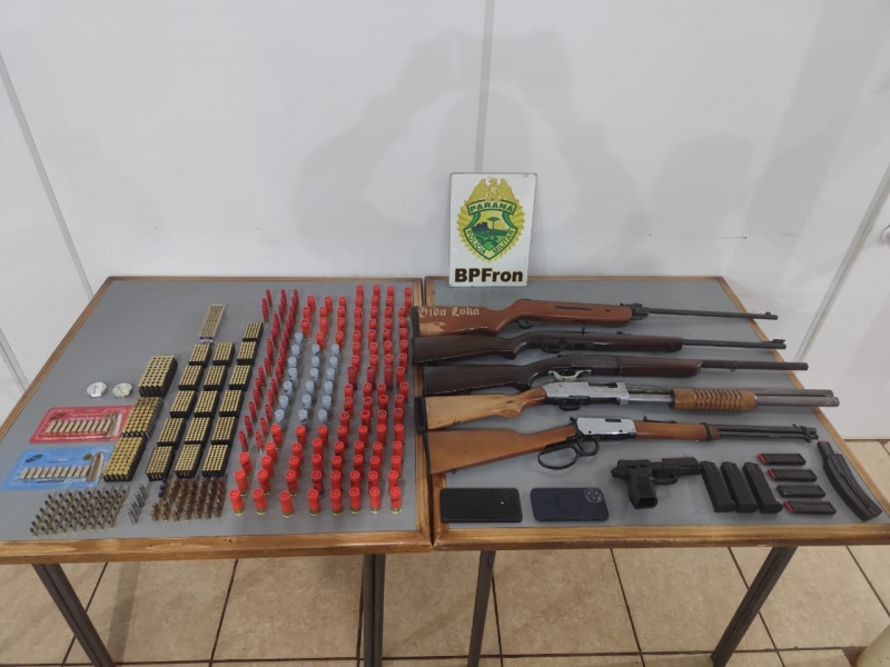 Dois homens são presos pelo BPFRON com seis armas e munições em Marechal Rondon