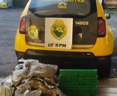 PM de Guaíra apreende fardos de maconha e murruga em Oliveira Castro