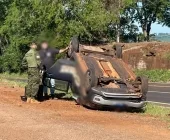 Câmera flagra acidente em curva perigosa de Marechal Rondon