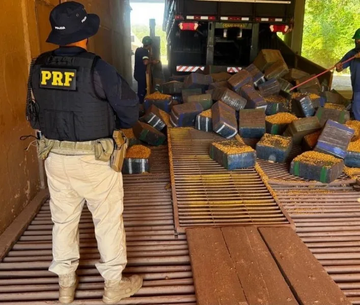 PRF apreende mais de 2,5 toneladas de maconha na BR-163 em Guaíra