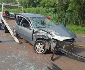 Grave acidente deixa três feridos na BR-163 entre Marechal Rondon e Mercedes