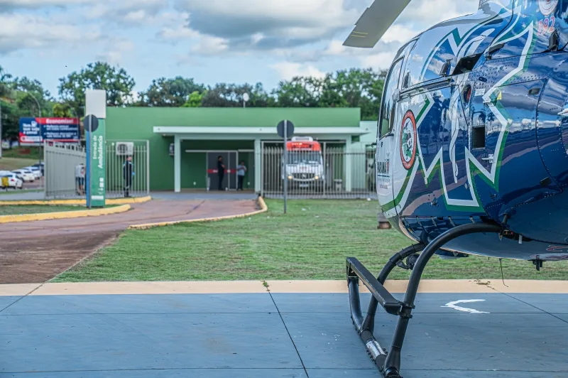 Paciente é transferido de helicóptero de Guaíra para Toledo