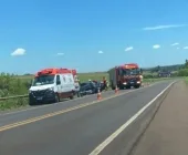 Gravíssimo acidente na BR-163 em Guaíra
