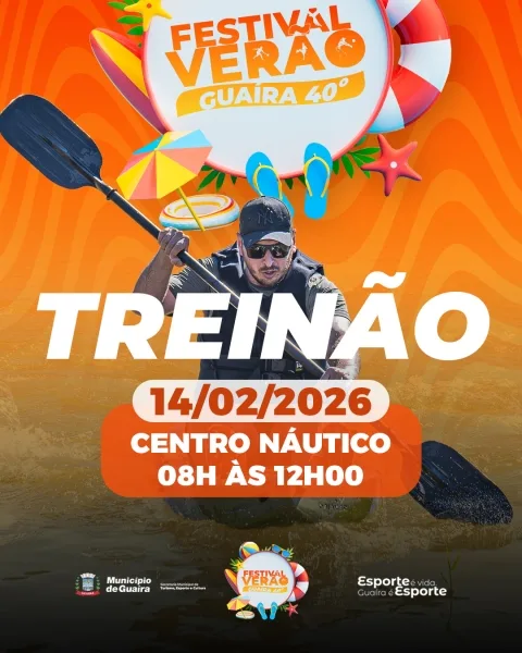 Município de Guaíra promove “treinão” de caiaque no Lago das Marinas neste sábado