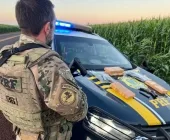 PRF apreende drogas e pistola “premium” após perseguição em Toledo