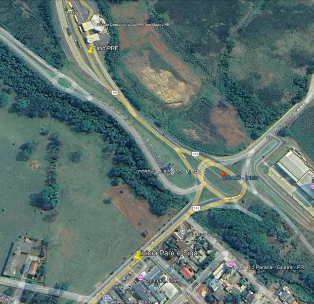 Via Campo realiza pare e siga próximo ao Posto da PRF na Ponte Ayrton Senna em Guaíra