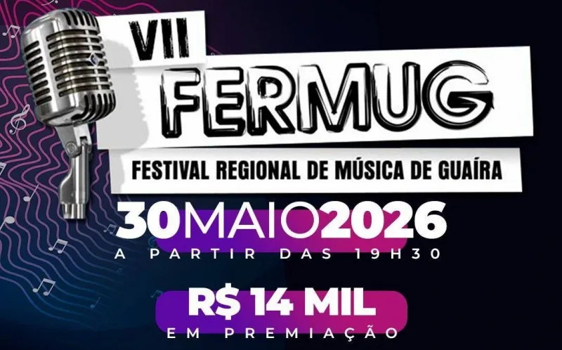Com R$ 14 mil em premiação, Guaíra anuncia o VII FERMUG – Festival Regional de Música