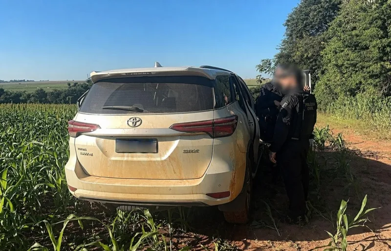 Voltando de Operação, Polícia Civil de Guaíra localiza caminhonete furtada