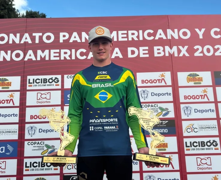 Mercedense Luis Pereira conquista dois títulos no Pan-Americano de BMX na Colômbia