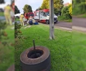 Roda se solta de caminhão e deixa mulher gravemente ferida em Marechal Rondon