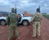 Picape carregada com cigarros é apreendida no interior de Guaíra