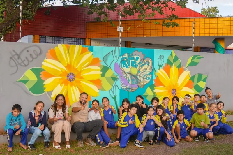 Oficina de Arte Grafite une criatividade, sustentabilidade e valorização dos espaços públicos em Guaíra