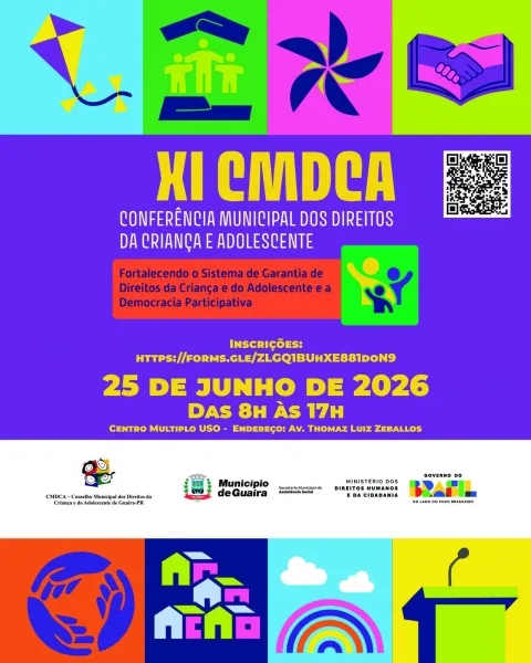 Guaíra convida comunidade para participar da 11ª Conferência Municipal dos Direitos da Criança e do Adolescente