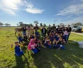 Crianças de escola municipal de Guaíra realizam plantio de mudas na sede do BPFRON