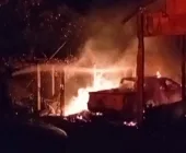 Incêndio destrói galpão e caminhonete durante a madrugada em Porto Mendes