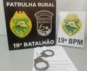 Patrulha Rural cumpre mandado de prisão em Guaíra durante operação