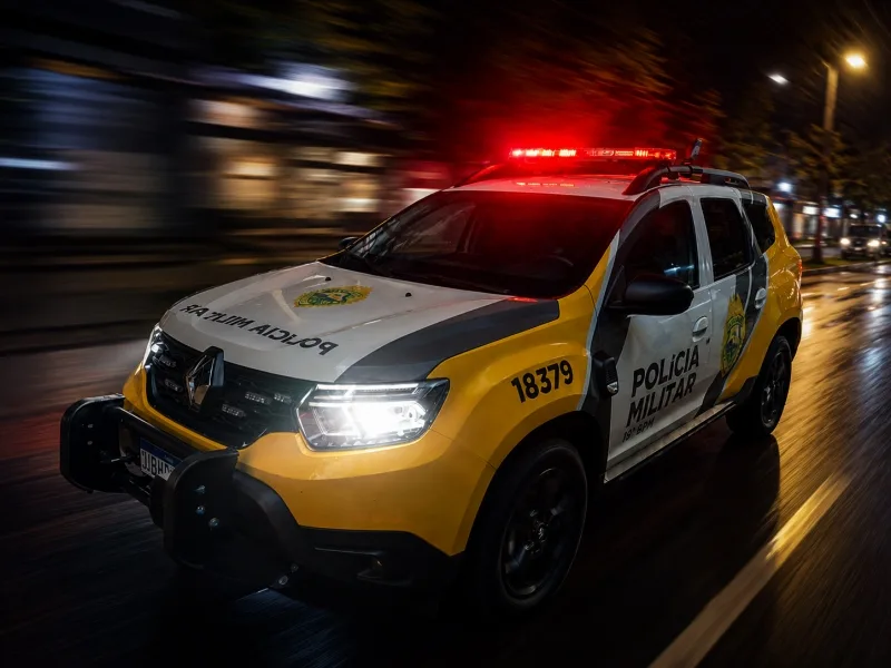 Motociclista foge da PM, bate de frente em viatura e acaba preso em Marechal Rondon