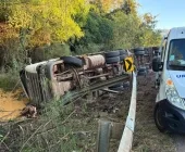 Motorista morre preso às ferragens em acidente na BR-163 entre Mercedes e Guaíra