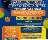 Finais da Copa Lindeira de Beach Tennis serão disputadas domingo em Guaíra